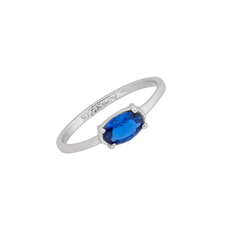 Anillo Trecillo Oval Azul