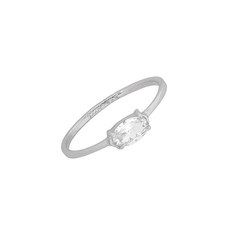 Anillo Trecillo Oval Blanco