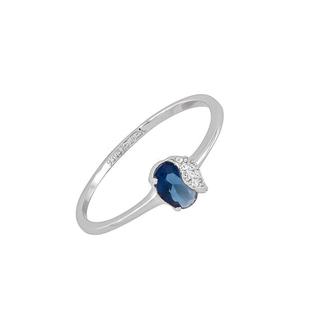 Anillo Oval Hoja Azul