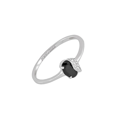 Anillo Oval Hoja Negro