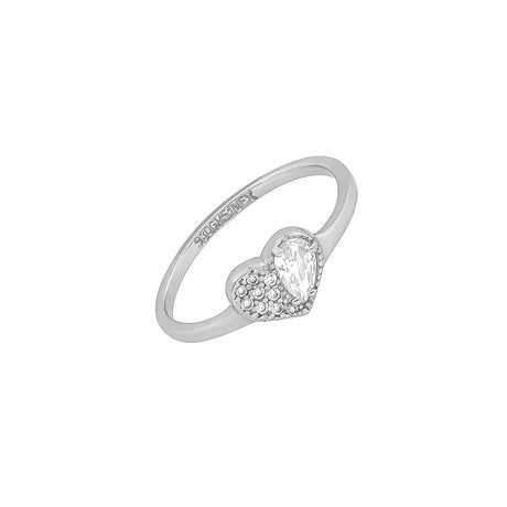 Anillo Corazón Bicolor Blanco